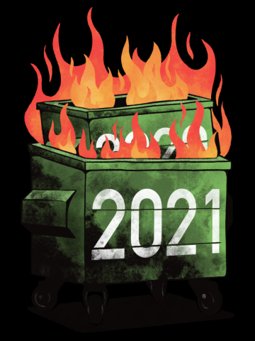 2021 Double Dumpster Fire (2021 Double Dumpster Fire 2020 Big Trash Can Burning Meme)