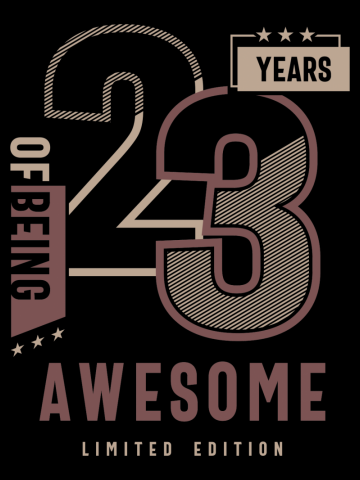 23 Years Of Being Awesome 23rd Birthday Gift