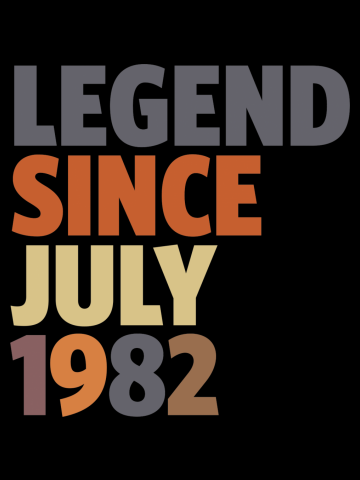 41 Years Old Legend 41st Birthday Since July 1982