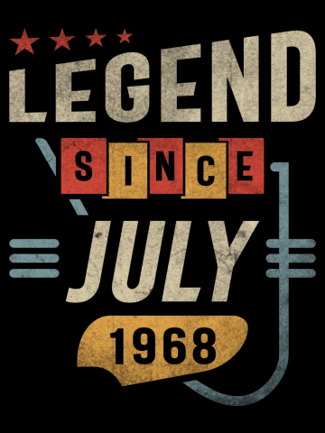 55 Years Old Legend Since July 1968 55th Birthday