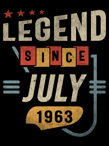 60 Years Old Legend Since July 1963 60th Birthday