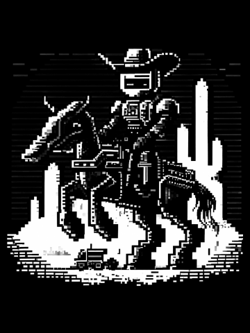 8-Bit Western Cowboy Robot