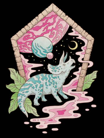 Aeon Archway: Triceratops | Dinosaur Sci-Fi Space Art