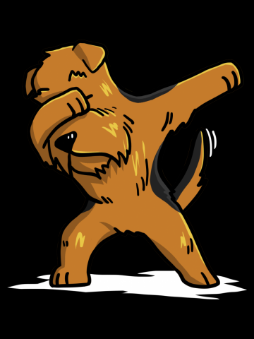 Airedale Terrier Dabbing Dog Dab Dance Move
