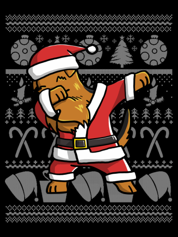 Airedale Terrier Dabbing Dog Dab Dance Move Christmas