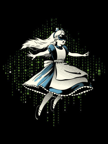 Alice Green Code Rain Japanese