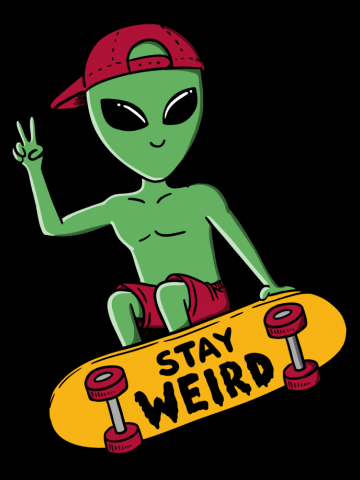 Alien and skate