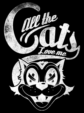 All cats love me kitty lover kitten artwork white