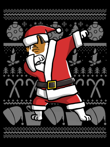 American Staffordshire Terrier Dabbing Dog Dab Dance Move Christmas