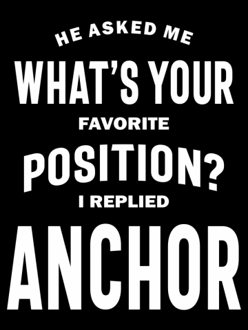 Anchor Job Title Tee Gift For Mens Womens