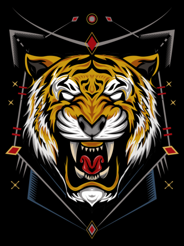Angry Tiger Expression Vector Edition