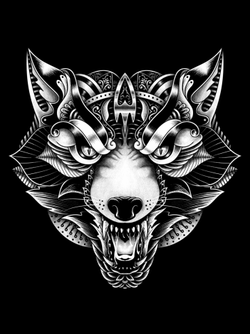Angry Wolf Ornate