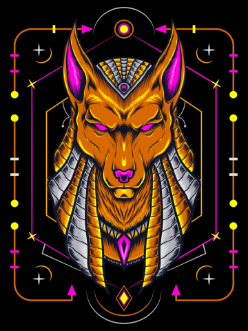 Anubis Warrior vector illustration and t shirt design
