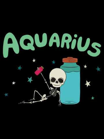 Aquarius: Skeleton Zodiac Sign Collection