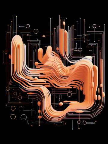 Artificial fluidity data paradox mindscape philosophical aesthetic