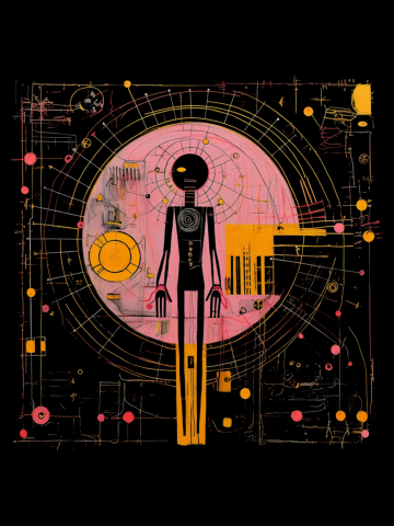 Artificial jean-Michel's Vitruvian Man