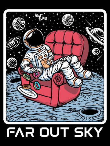 Astronaut Enjoying Coffee And Donuts In Space