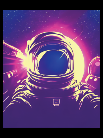 Astronaut Retro Synhwave outrun aesthetic astronaut