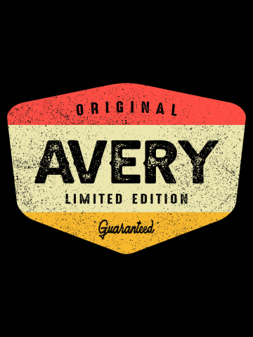 Avery Personalized Name - Vintage Design Name Avery