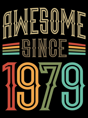 Awesome Since 1979 43rd Birthday Funny Retro