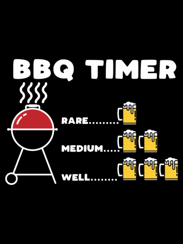 BBQ Timer Beer Rare Medium Well Beer Lover and Barbecue Fans