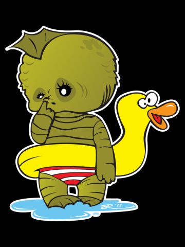 Baby Creature Can't Swim