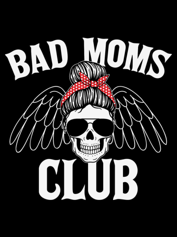 Bad Moms Club Messy Bun Skull