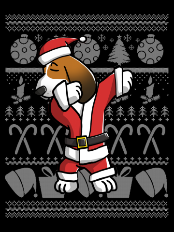 Basset Hound Dabbing Dog Dab Dance Move Christmas