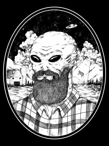 Bearded alien (Dark)