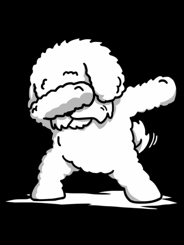 Bichon Frise Dabbing Dog Dab Dance Move
