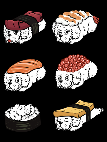 Bichon Frise Sushi Nigiri