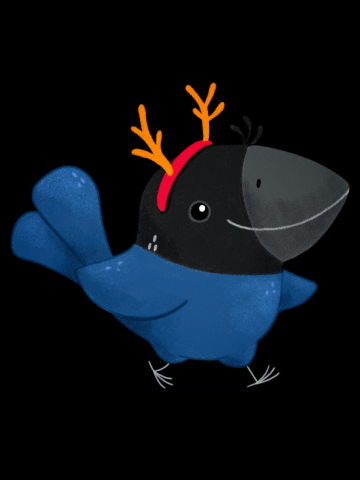 Bird with Reindeer Ornament