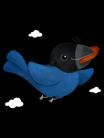 Bird with pinion fruit