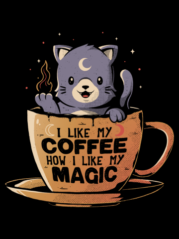 Black Coffee - Cute Cat Dark Magic Gift