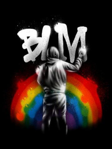 Blm black lives matter graffiti rainbow