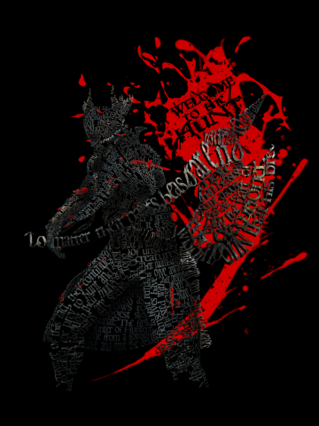 BloodBorne Typography - welcome to the hunt