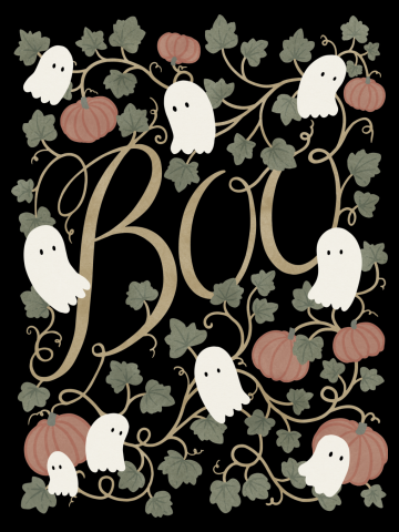 Boo! (Ghosts in the Pumpkin Patch)
