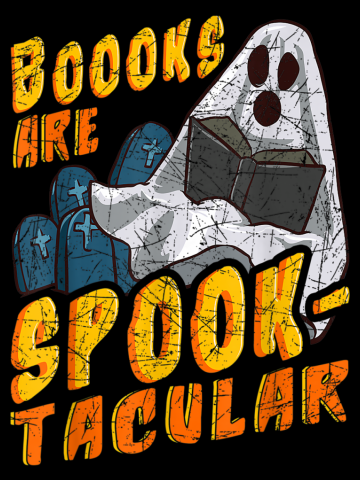 Books Are Spooktacular Teacher Halloween Ghost Book Lover