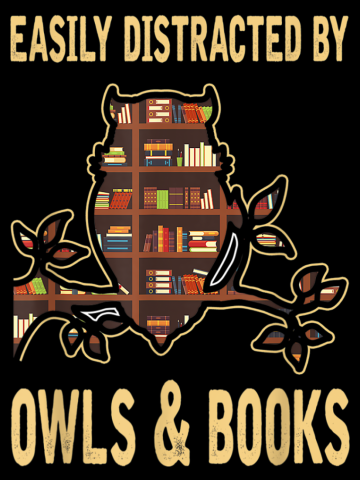 Bookworm Reading Lover Wise Bird Librarian Owl