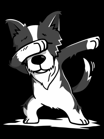 Border Collie Dabbing Dog Dab Dance Move