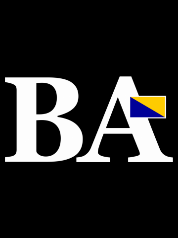 Bosnia and Herzegovina Flag and Country Initials