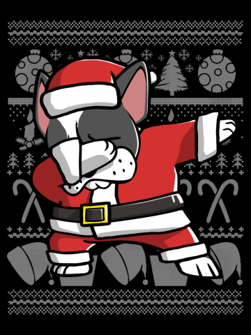 Boston Terrier Dabbing Dog Dab Dance Move Christmas