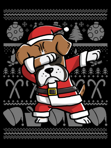 Boxer Dog Dabbing Dog Dab Dance Move Christmas