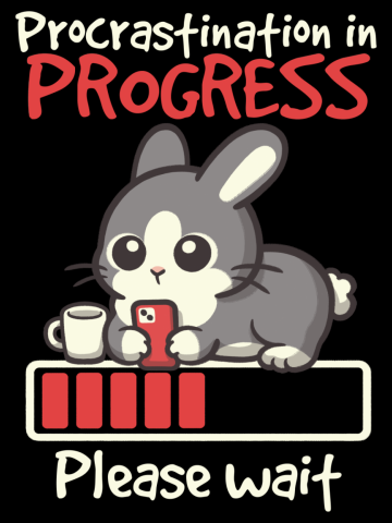 Bunny procrastination in progress