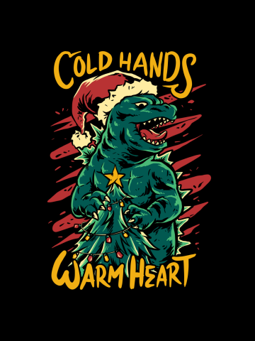 COLD HANDS WARM HEART CHRISTMAS TREE GOZILLA