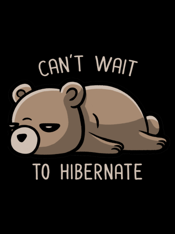 Can't Wait To Hibernate Funny Lazy Gift