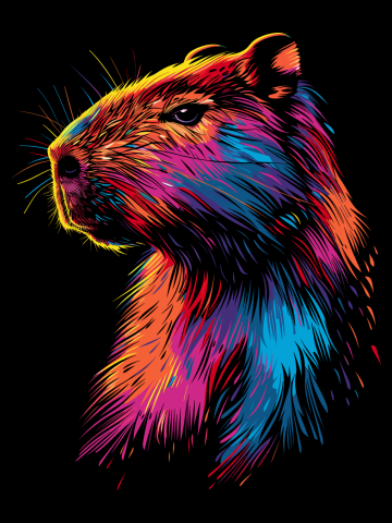 Capybara Colorful