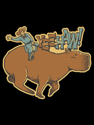 Capybara Cowboy Yee Haw