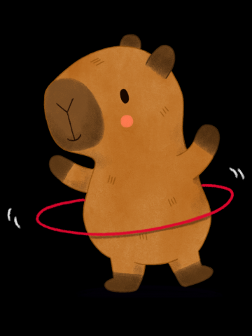 Capybara hula hoop