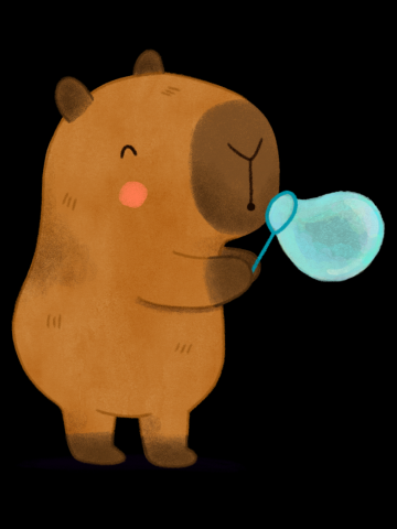 Capybara making bubbles